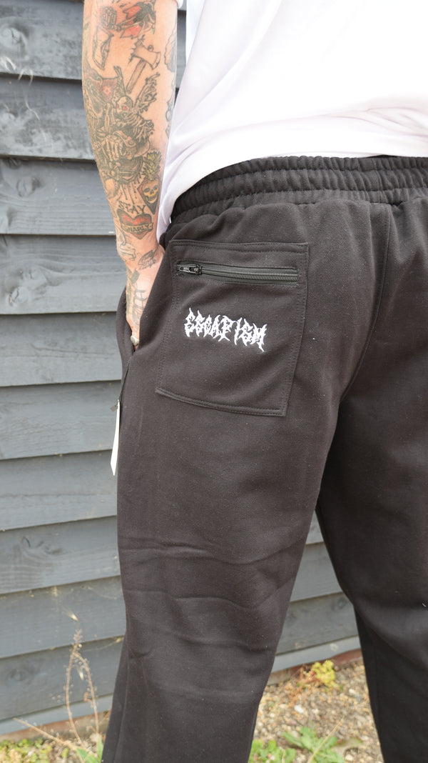 Escapism x ThreesixtyLondon Black joggers