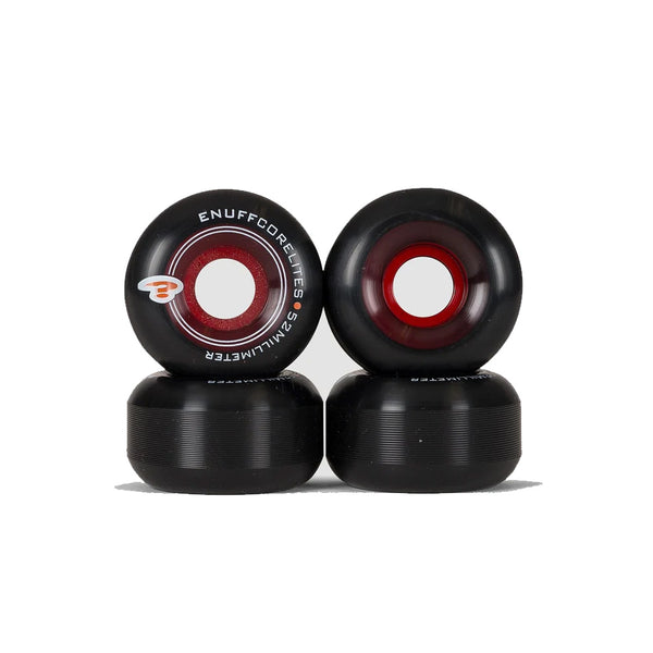 Enuff Corelites Skateboard Wheels Black/Red 52mm