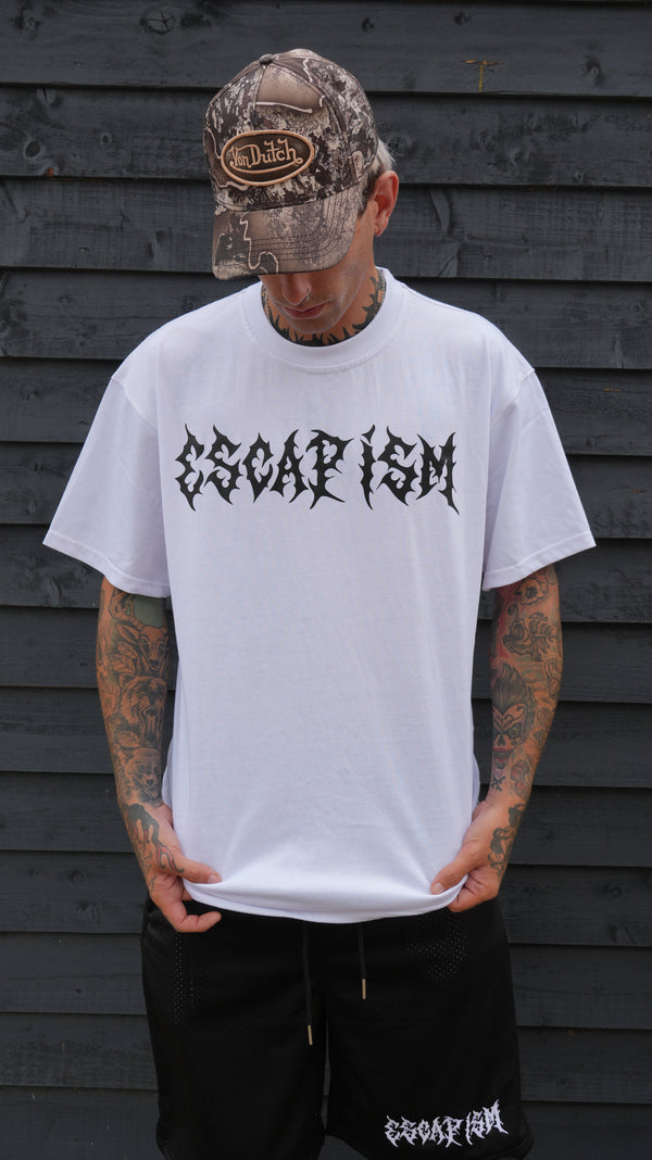 Escapism Goth text tee - White