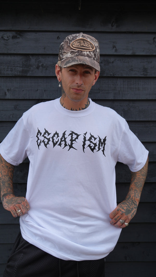 Escapism Goth text tee - White