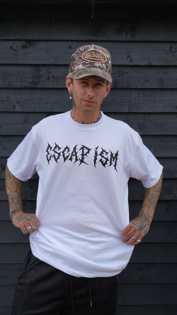 Escapism Goth text tee - White