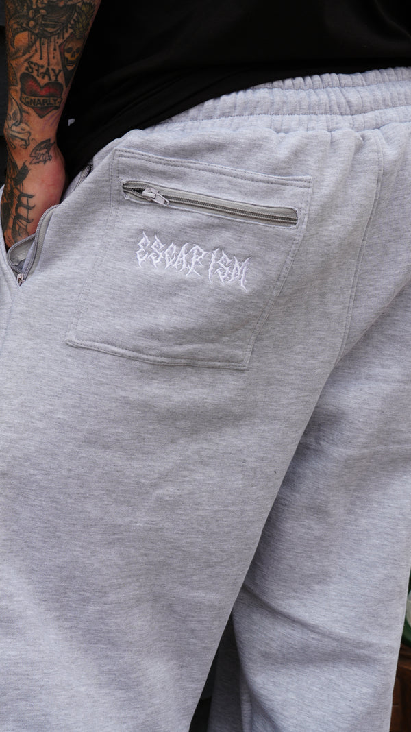 Escapism x ThreesixtyLondon Grey joggers