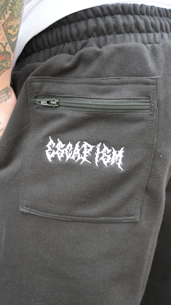 Escapism x ThreesixtyLondon Black joggers