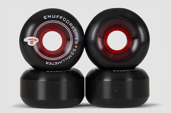 Enuff Corelites Skateboard Wheels Black/Red 52mm