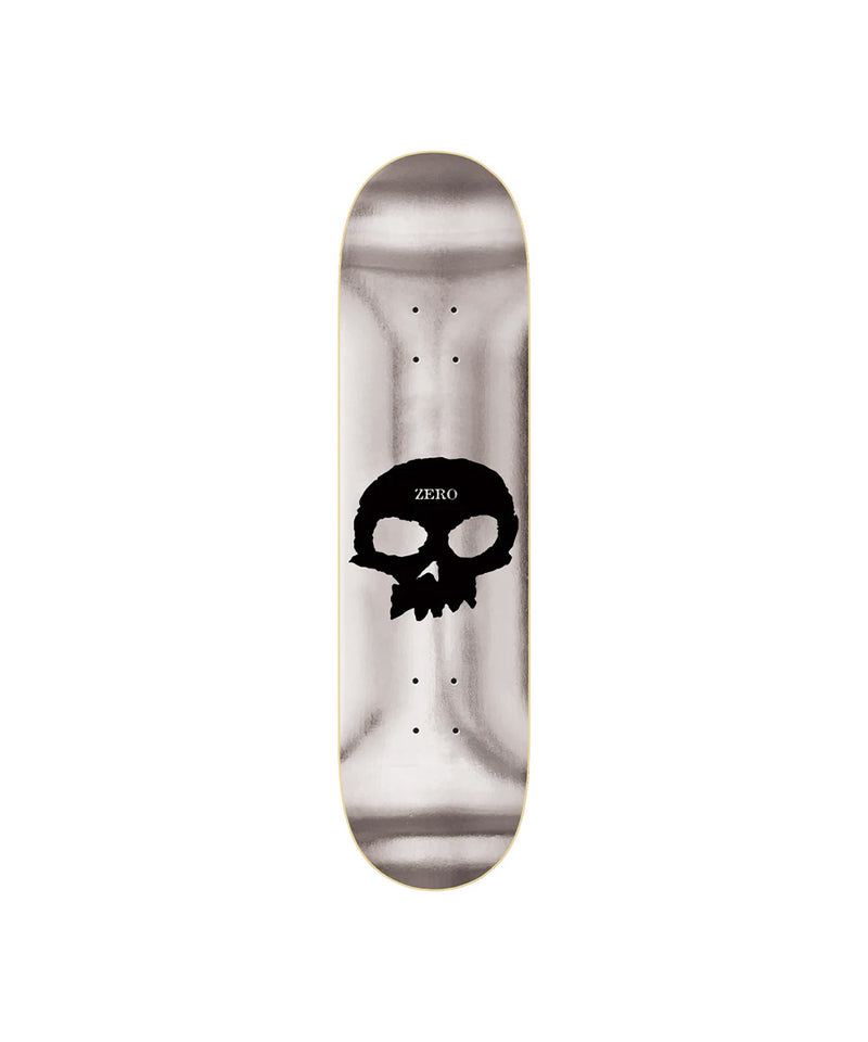 ZERO DECK SILVER FOIL SINGLE SKULL 8"