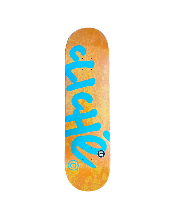 Cliche Handwritten Skateboard Deck  RHM Orange - 8.5