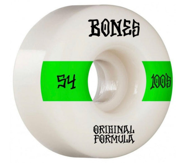 Bones OG V4 Wide 100’s White Wheels - 54mm